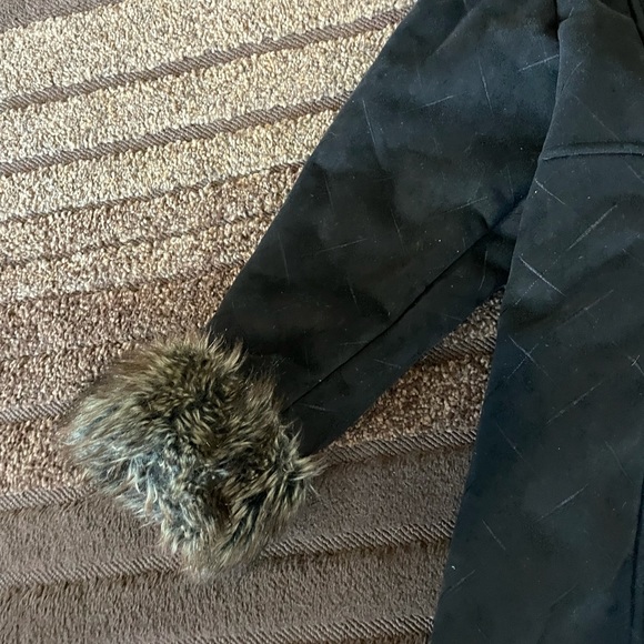 utex design black jacket with faux fur trim XL - Picture 11 of 11